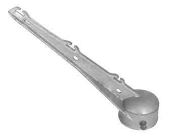 Corner Arm 45° Malleable Iron - Galvanize